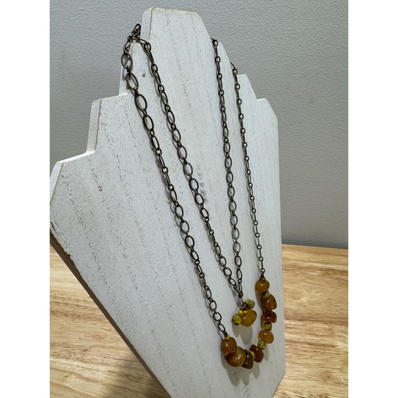 Vintage Agate 18" Necklace and Earrings Set - Picture 8 of 13